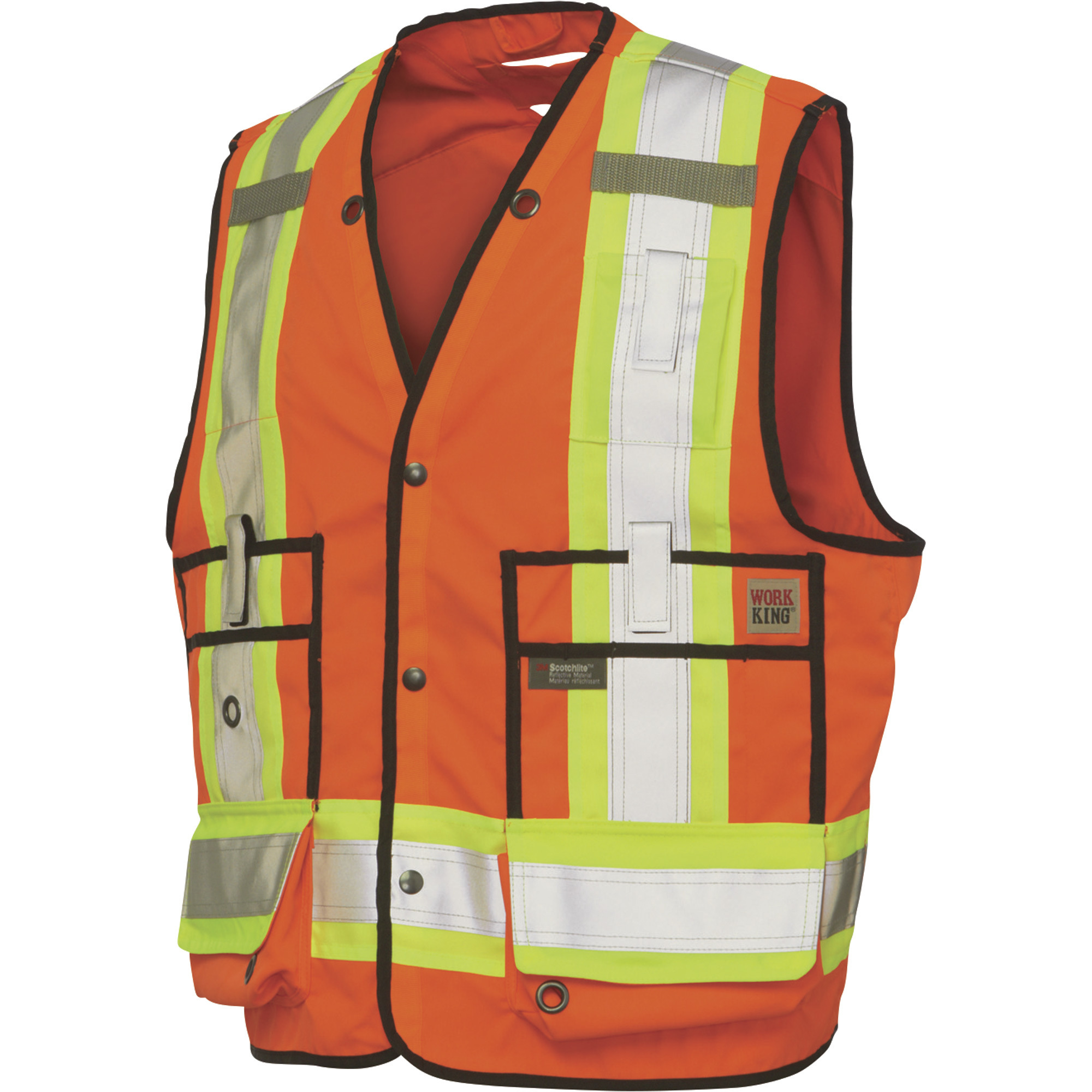 Work King Men's Class 2 High Visibility Surveyor Vest